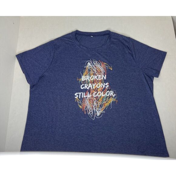 Tops - Broken Crayons Still‎ Color Mental Shirt, Health Awareness T-Shirt, Unisex